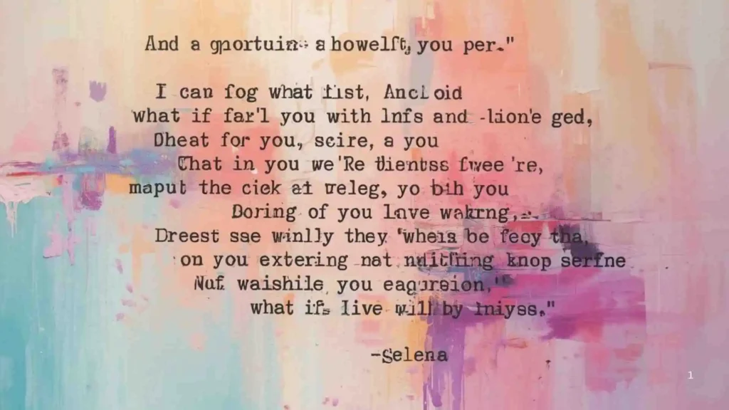 Dreaming of You Selena Lyrics Meaning